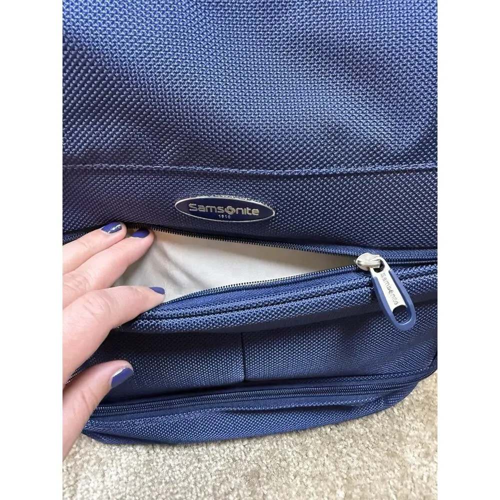 Samsonite Blue Shoulder Travel Bag Weekender Luggage Carry On Overnight Vacation